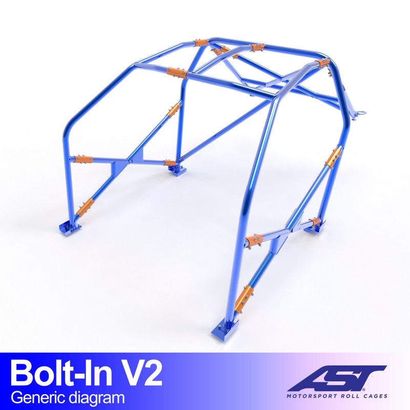 Roll Cage NISSAN Silvia (PS13) Coupe cu 2 uși, BOLT-IN V2 1 Roll Cage NISSAN Silvia (PS13) Coupe cu 2 uși, BOLT-IN V2