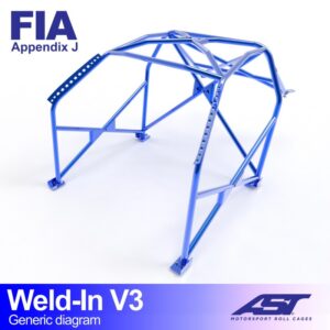 Roll Cage VW Golf (Mk1) Hatchback 3 uși SUDEALĂ V3