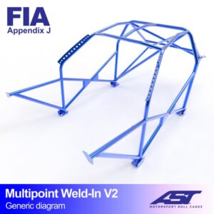 Roll Cage VW Golf (Mk1) Hatchback 5 uși MULTIPOINT SUDARE V2