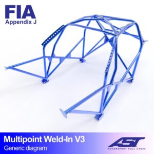Roll Cage VW Golf (Mk1) Hatchback 5 uși MULTIPOINT SUDEABIL V3
