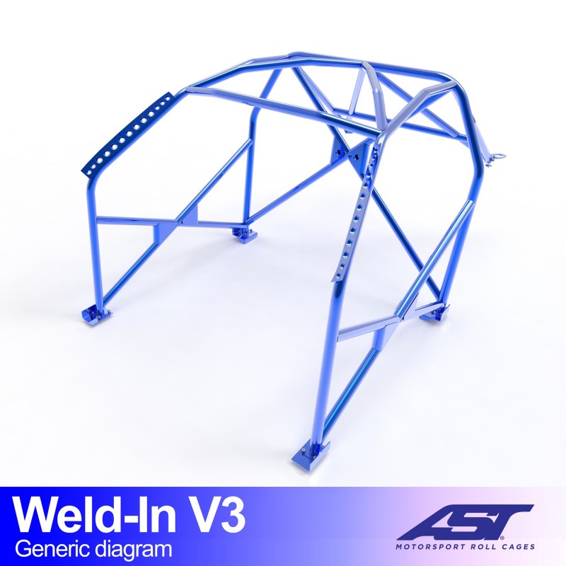 Roll Cage HYUNDAI Getz Hatchback 3 uși, model V3, tip sudare 1 Roll Cage HYUNDAI Getz Hatchback 3 uși, model V3, tip sudare