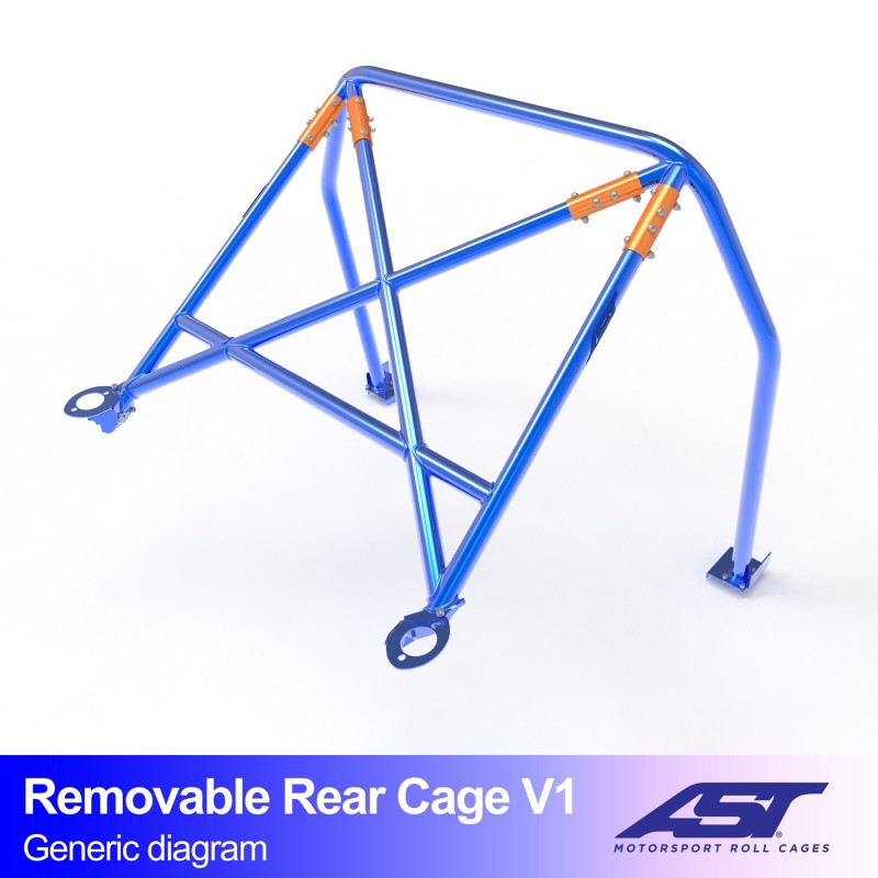 Roll Bar AUDI 100/200 (C3 Typ44) Sedan 4 uși Quattro Roll Cage DEMONTABILĂ V1 1 Roll Bar AUDI 100/200 (C3 Typ44) Sedan 4 uși Quattro Roll Cage DEMONTABILĂ V1