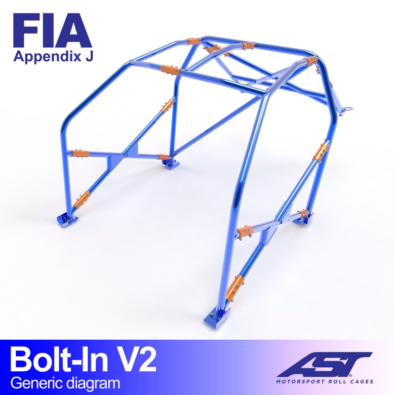 Roll Cage AUDI Coupe (B2) 2 uși Coupe Quattro BOLT IN V2 1 Roll Cage AUDI Coupe (B2) 2 uși Coupe Quattro BOLT IN V2