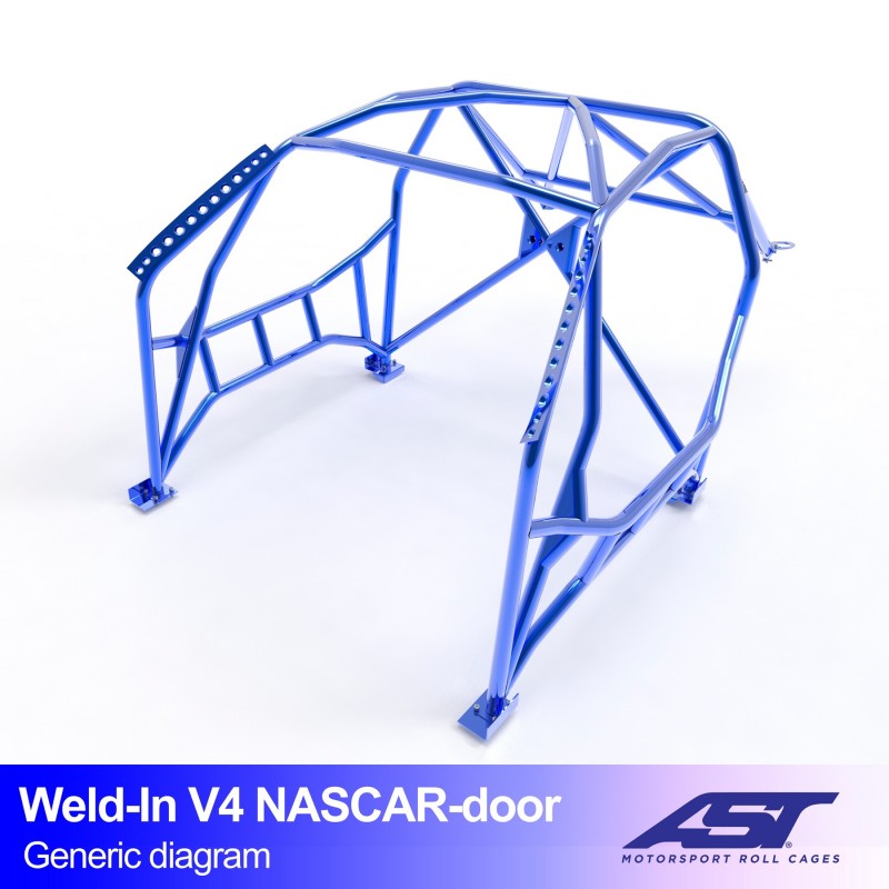Roll Cage BMW Seria 3 (E46) 5 uși Touring RWD, sudat, V4, ușă NASCAR, pentru drift