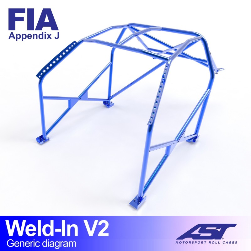 Roll Cage SEAT Ibiza (6K) Hatchback 3 uși, tip WELD IN V2 1 Roll Cage SEAT Ibiza (6K) Hatchback 3 uși, tip WELD IN V2
