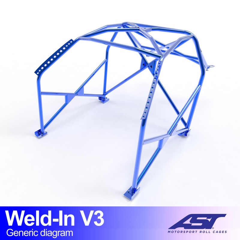 Roll Cage VOLKSWAGEN Jetta (Mk2) Coupe 2 uși SUDAȚI V3 1 Roll Cage VOLKSWAGEN Jetta (Mk2) Coupe 2 uși SUDAȚI V3