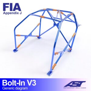 Roll Cage VW Golf (Mk4) Hatchback 3 uși FWD BOLT-IN V3