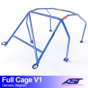 Roll Cage VW Golf (Mk4) Hatchback 3 uși FWD Full Cage V1