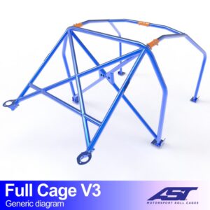 Roll Cage VW Golf (Mk4) Hatchback 3 uși FWD FULL CAGE V3