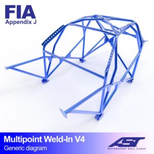 Roll Cage VW Golf (Mk4) Hatchback 3 uși FWD MULTIPOINT SUDAT V4