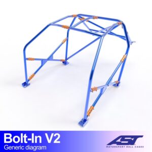 Roll Cage VW Golf (Mk4) Hatchback 5 uși FWD BOLT IN V2