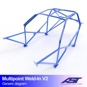 Roll Cage VW Golf (Mk4) Hatchback 5 uși FWD MULTIPOINT SUDATĂ V2