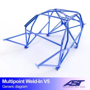 Roll Cage VW Jetta (MK1) Sedan 4 uși MULTIPOINT SUUDAT V5