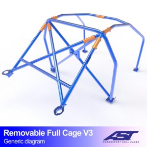 Roll Cage VW Jetta (MK1) Sedan 4 uși Roll Cage COMPLETĂ DEMONTABILĂ V3
